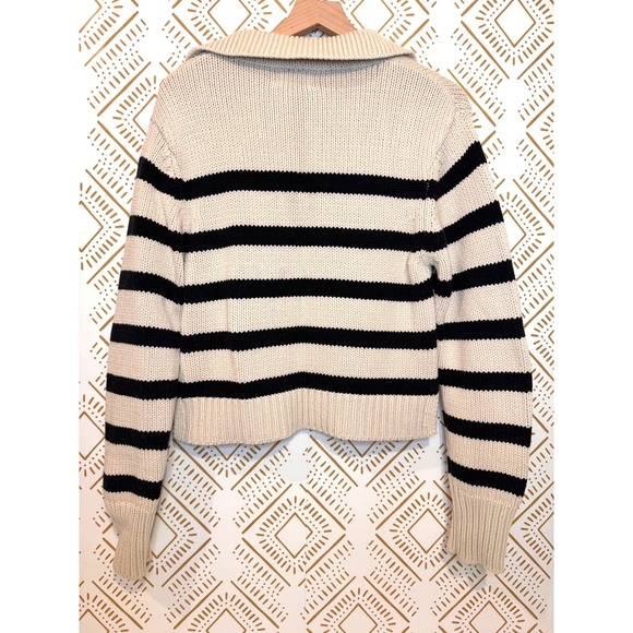 DISHH Striped Collared Knit Polo Sweater XS Wool Blend Preppy Winter Pullover - Picture 5 of 11